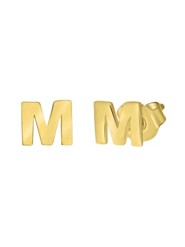 Lucardi 585 Gold Ohrringe "Buchstabe M" Buchstabe