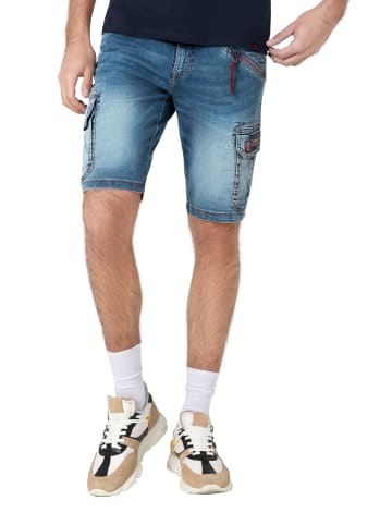 Timezone Shorts Kurze Denim Mid Waist Jeansshorts in Blau