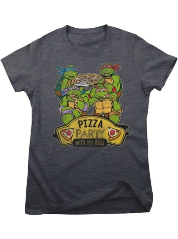 Teenage Mutant Ninja Turtles Shirt "Pizza Party With My Bros Girly Tee" in Grau