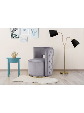 Kayoom Sessel Drehsessel Beverly in grau - gold