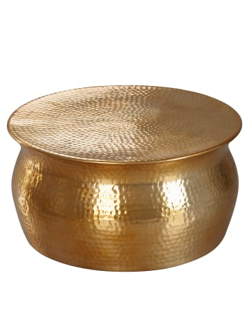 FineBuy Couchtisch in Gold / Aluminium / 60x60x60