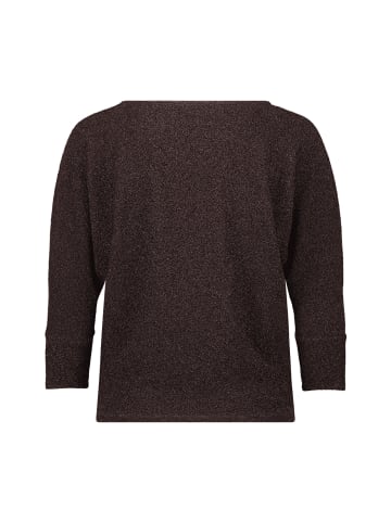 Zero  Langarm-Shirt im Glitzer-Look in Black Coffee