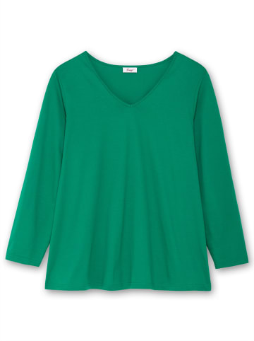 sheego Langarmshirt in grün