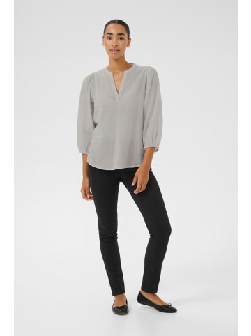 Kaffe Langarm-Bluse KAsjila in Elephant Skin