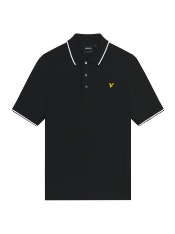 Lyle & Scott Poloshirt in Dunkelschwarz/Weiß