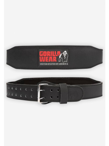 Gorilla Gewichthebergürtel - Leder 4 Zoll - Schwarz/Rot