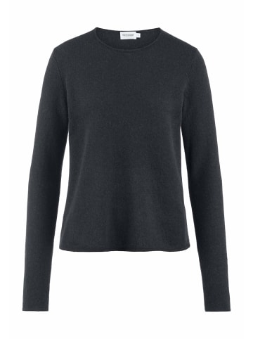 Hessnatur Strick Pullover Regular in schwarz