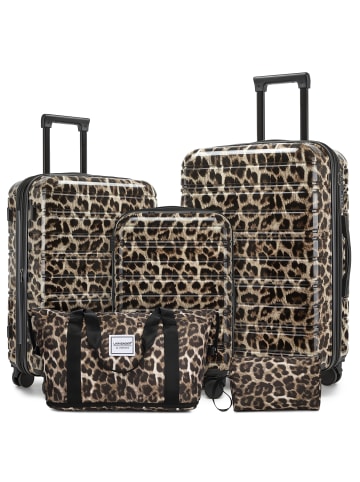 ABRIHOME Koffer set mit Reisetaschen und TSA-Schloss in Gepard
