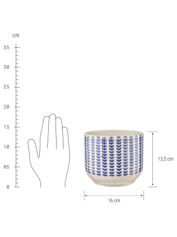 Butlers Blumentopf DELFT 2er-Set in Blau