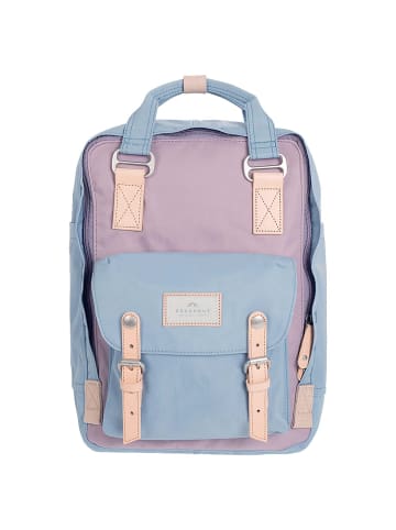 Doughnut Macaroon 16 - Rucksack 38 cm (mustard) in lilac x light blue