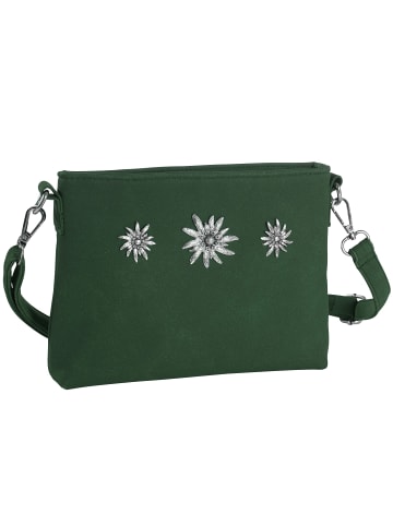 tectake Handtasche, Trachtenmodell in Wildlederoptik, Gurtlänge ca. 126 cm