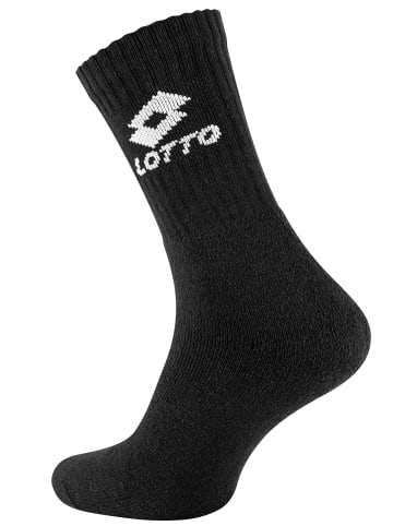 Lotto Sportsocken 12 Paar LOTTO Socken Tennissocken in schwarz, weiss, blau
