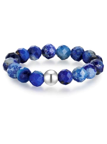 Glanzstücke München Ring aus Edelstahl mit Lapislazuli in silber