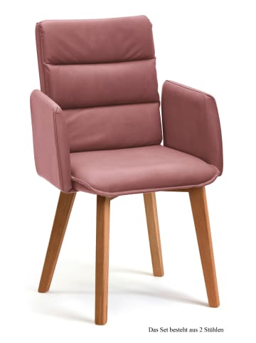 58 aufm Kessel ARMLEHNSTUHL (2er-Set) Daritsa 52x92x60 Eiche geölt/Anthrazit