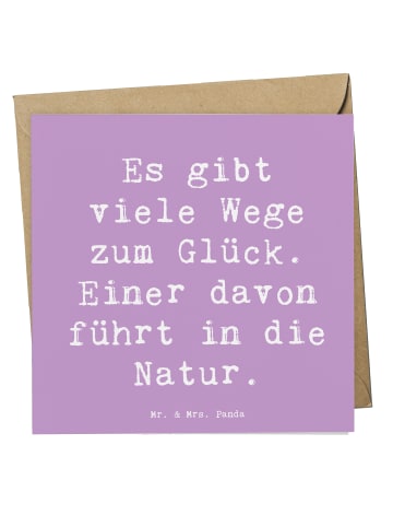 Mr. & Mrs. Panda Grußkarte Spruch Geborgenheit Natur mit Spruch in Lavendeltraum