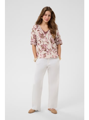 Cream Kurzarm-Bluse CRTiah Regular fit in Pink Flower