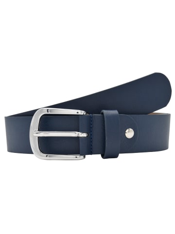 Leslii Gürtel Premium Gürtel Narbung in navy blau