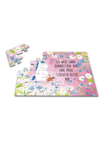Mr. & Mrs. Panda Puzzle Einhorn Teddy mit Spruch in Rot Pastell