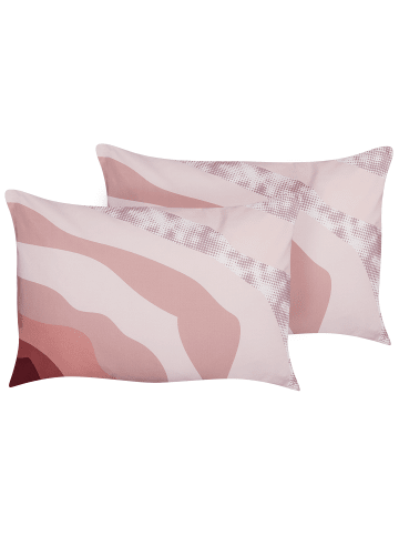 Beliani 2er-Set Gartenkissen CAMPEI in Rosa