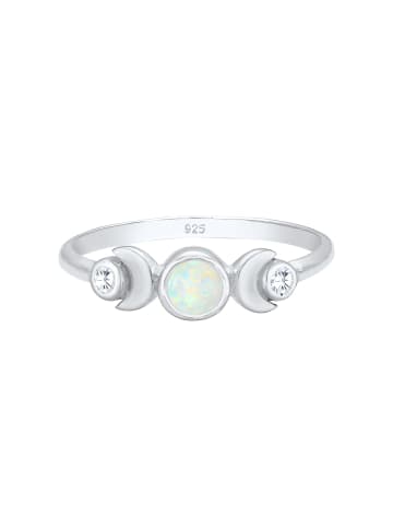 Elli Ring 925 Sterling Silber Astro, Halbmond in Silber