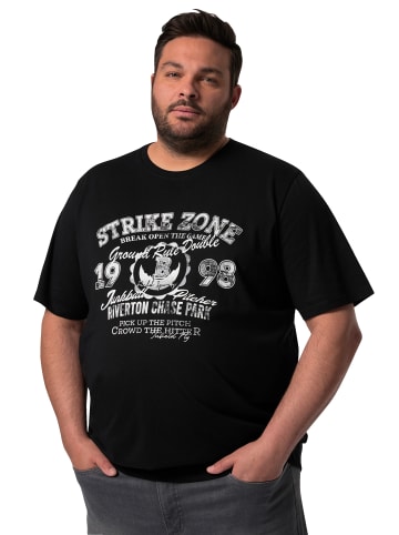 Men Plus Kurzarm T-Shirt in schwarz