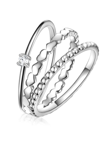 Glanzstücke München Ring Herz/Kugel Sterling Silber Zirkonia in silber