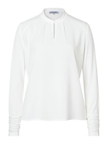 More & More feminine Shirtbluse, Materialmix in offwhite