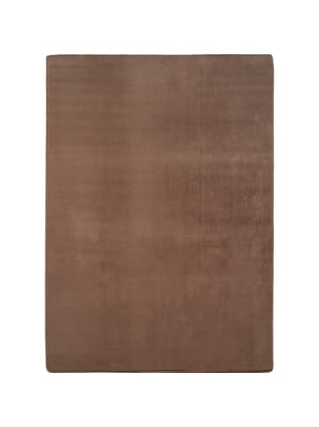 KADIMA DESIGN Teppich Kurzflor Unifarben Polyester Antirutsch Wohnzimmer in Mokka