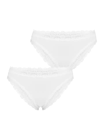Nur Die Brasilslip Invisible Seamless Lace in Weiß
