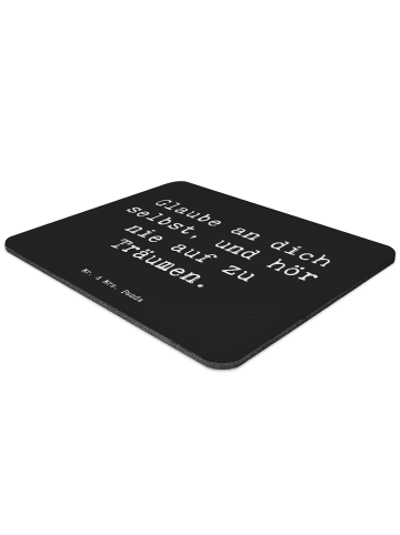 Mr. & Mrs. Panda Mousepad Spruch Glaube an sich selbst mit Spruch in Schwarz