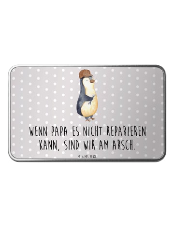 Mr. & Mrs. Panda Behälter Wenn Papa es nicht reparieren kann, si... in Grau Pastell