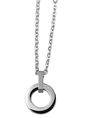 Adeliás Damen Halskette – Ankerkette aus Edelstahl 65 cm in silber