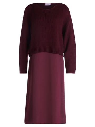 Vera Mont Casual-Kleid zweiteilig in Burgundy Grape