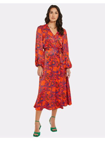 Threadbare Sommerkleid THB Pineapple Satin Midi in Red