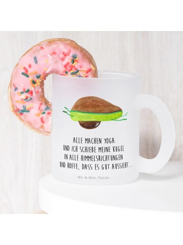 Mr. & Mrs. Panda Teetasse Avocado Yoga mit Spruch in Transparent