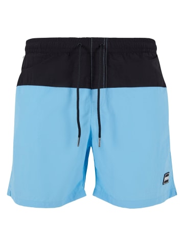 Urban Classics Badeshorts in balticblue/black