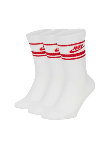 Nike Socken 3er Pack in Weiß/Rot