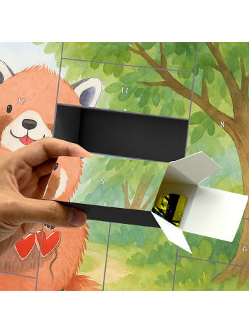 Mr. & Mrs. Panda Befüllbarer Adventskalender Roter Panda Design ... in Weiß