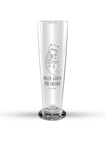 Mr. & Mrs. Panda Bierglas Otter Muschel mit Spruch in Transparent