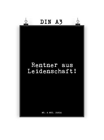Mr. & Mrs. Panda Bild Rentner aus Leidenschaft! mit Spruch in Schwarz