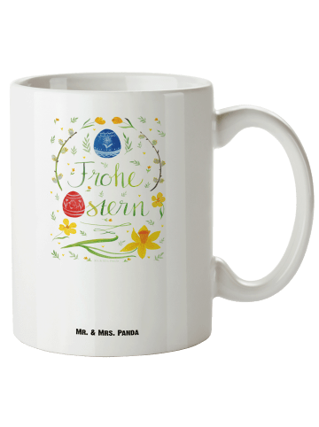 Mr. & Mrs. Panda XL Tasse Ostern Frohe Ostern mit Spruch in Weiß