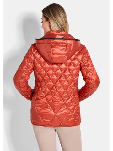 GOLDNER Steppjacke mit Rautenmuster in terrakotta