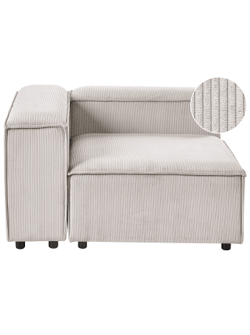 Beliani Sofaelement ARDAL in Beige/Schwarz - (W) 120 x (H) 68 x (L) 120 cm