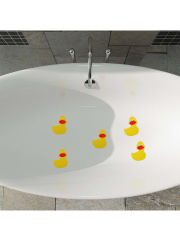 relaxdays 10 x Badewannensticker "Ente" in Gelb