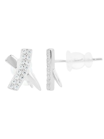 Adeliás Damen Ohrringe – Ohrstecker aus 925 Silber in silber