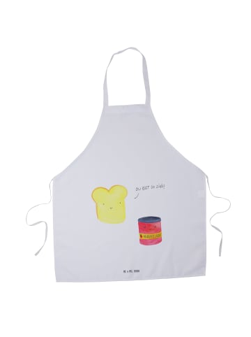 Mr. & Mrs. Panda Schürze Toast Marmelade ohne Spruch in Weiß