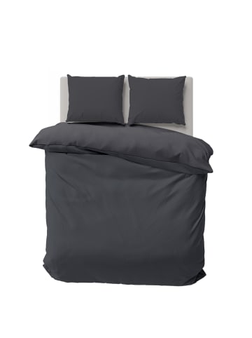 NAUTICA HOME Nautica Bettwäsche-Set SOLID Anthrazit 200x200 cm in Anthrazit