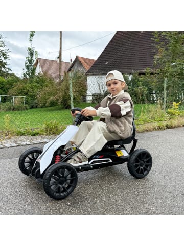 HOMCOM 12V 3-5km/h Elektro Gokart 3-8 Jahre Weiß