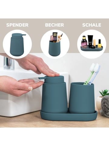 eluno Bad-Accessoires Set TESERO 5tlg. ca. 8,5 x 12 x 9 cm (B/H/T)