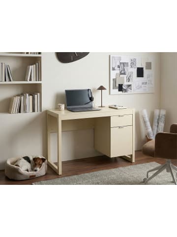 Beliani Schreibtisch JOHNSON in Beige - (W) 112 x (H) 76 x (L) 50 cm